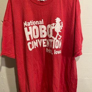 National Hobo Convention Tee Red 3XL
